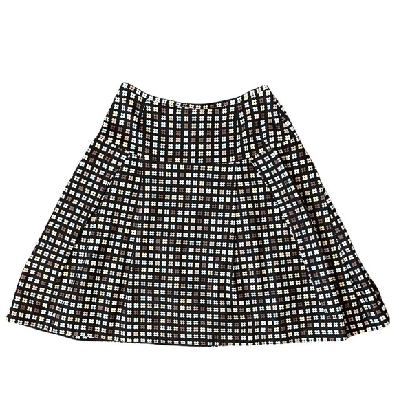 Dema geometric A-line skirt square floral printed circle skirt - Picture 3 of 9